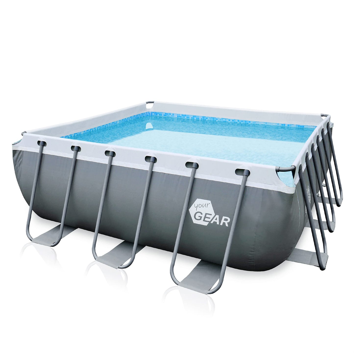 your GEAR Steel Frame Pool - div. Modelle/Größen - rund rechteckig oder quadratisch, 70-122 cm hoch Stahlrahmenpool Gartenpool Aufstellpool Schwimmbecken 300x200 300x300 400x200 Ø 366cm Ø 457cm